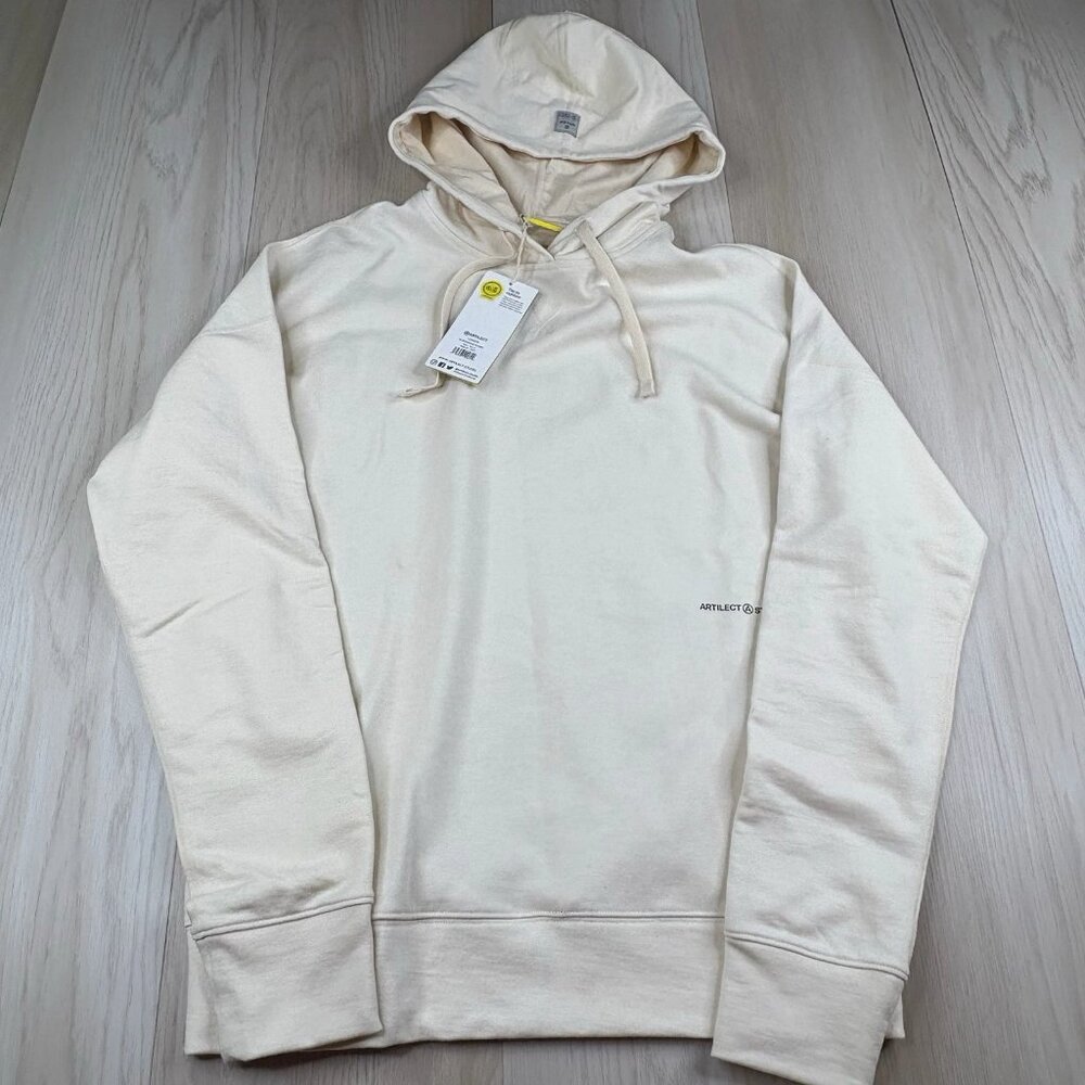ARTILECT STUDIO Merino Wool/Cotton Hoodie Sweatshirt Men’s Size S Natural NEW